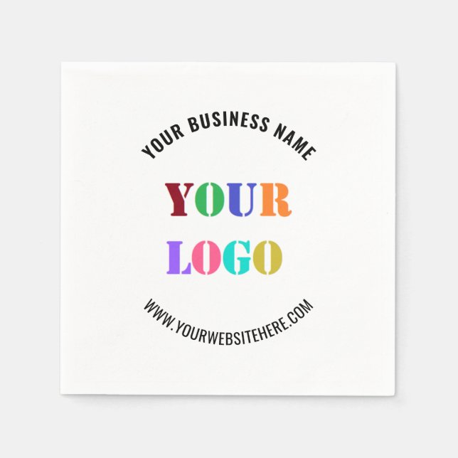 Text für kundenspezifische Firmenlogo Business-Nap Serviette (Vorderseite)