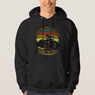 Text für Namensänderung Vintage-Regenbogen-Motorra Hoodie