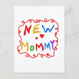 Text für Primärfarben Neue Mommy-Tshirts Postkarte