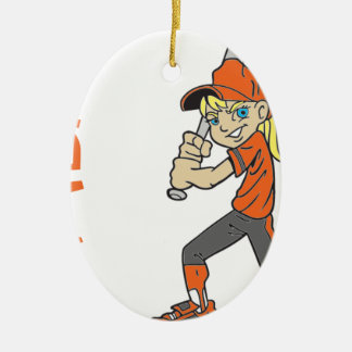 TEXT FÜR SOFTBALLMÄDCHEN KERAMIK ORNAMENT