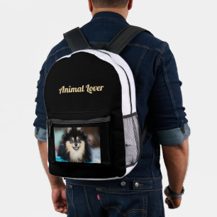 Text für Tierkörper gedrucktes Dog-Bild Stilvolle Bedruckter Rucksack