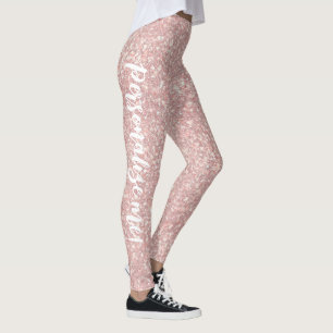 TEXT FÜR Weichgrapefruits Pink Light Glitzer CUSTO Leggings