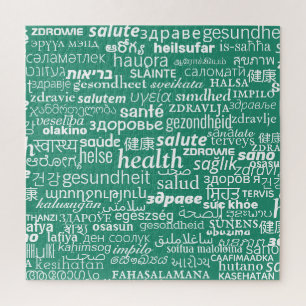 Text Gesundheit Word Multi Language Puzzle Ihre Fa