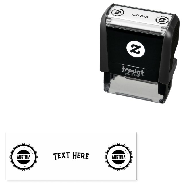 Text hier Benutzerdefinierter Logo Office-Markenbe Permastempel (Beispiel)