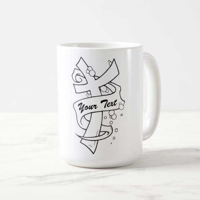 Text hinzufügen - Combo-Tasse Kaffeetasse (VorderseiteRechts)