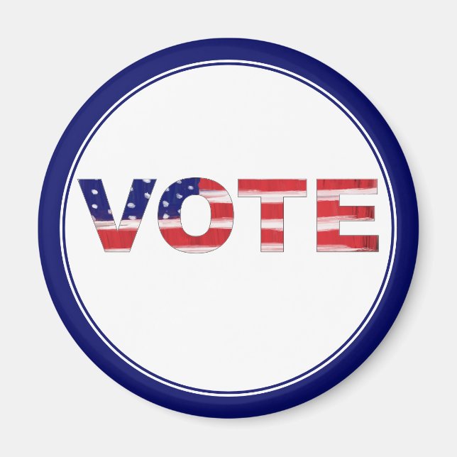 Text in den Farben der Flag blau wählen Magnet (Vorne)