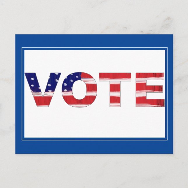 Text in den Farben der Flag blau wählen Postkarte (Vorderseite)