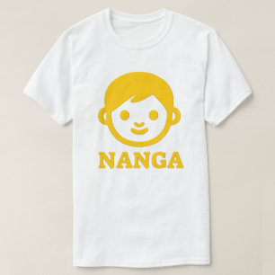 Text in Tasmanisch: Nanga und gelbes Gesicht T-Shirt