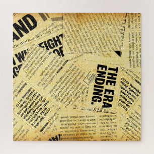 Text in Zeitungen mit altem Papier