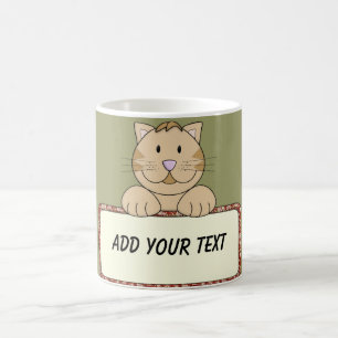 Text-Katzen-Kaffee-Tasse KRW kundenspezifische Kaffeetasse