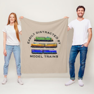 Text leicht ablenkbar Modellbahnverkehr Dieselmoto Fleecedecke