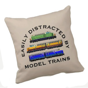 Text leicht ablenkbar Modellbahnverkehr Dieselmoto Kissen