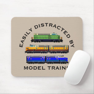 Text leicht ablenkbar Modellbahnverkehr Dieselmoto Mousepad