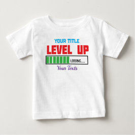 Text 'Level Up' mit grünem Ladefortschritt Baby T-shirt