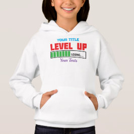 Text 'Level Up' mit grünem Ladefortschritt Hoodie