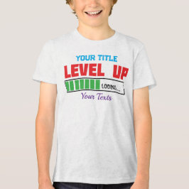 Text 'Level Up' mit grünem Ladefortschritt Tri-Blend Shirt