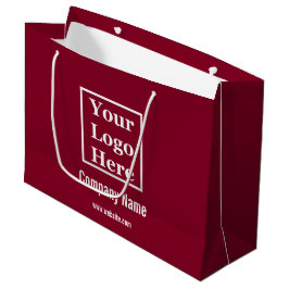 Text-Logo für Unternehmen Burgundy White Company Große Geschenktüte