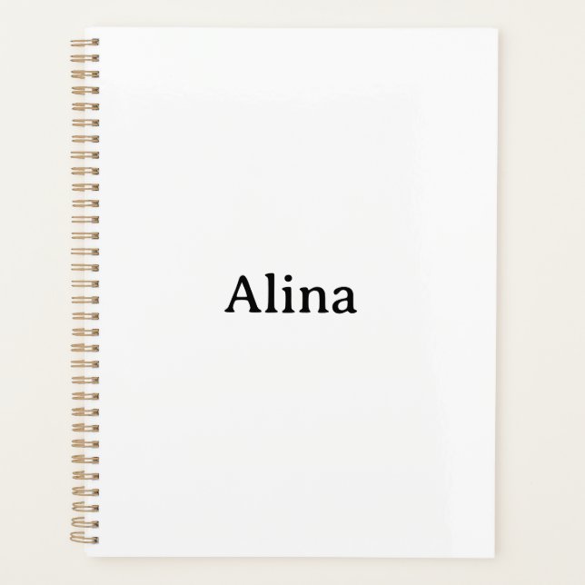 Text löschen, eigenes Design hinzufügen, Standard  Planer (Vorderseite)