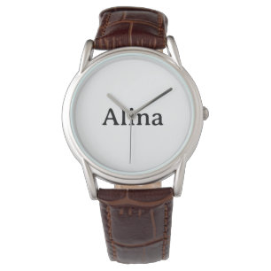 Text löschen Herren-Klassik-Braun-Lederarmband Armbanduhr