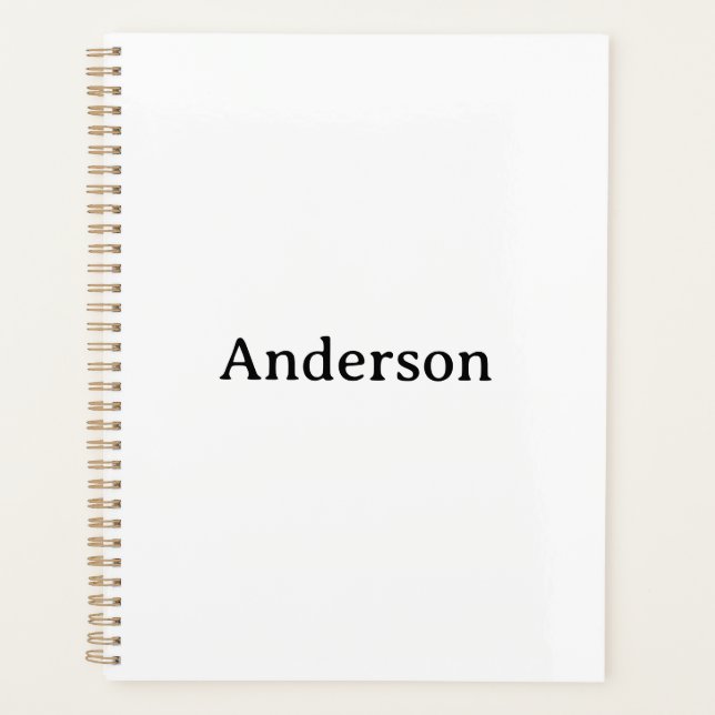 Text löschen und eigenes Design ersetzen Standard  Planer (Vorderseite)