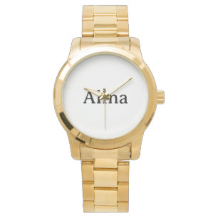 Text löschen Unisex Übergrößen Goldarmband Armbanduhr