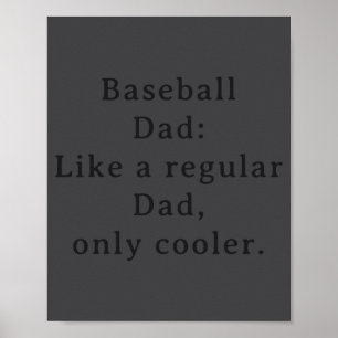 Text Lustiger Vater Baseball Poster