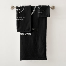 Text mit benutzerdefinierten Schwarzen Logos Moder Badhandtuch Set
