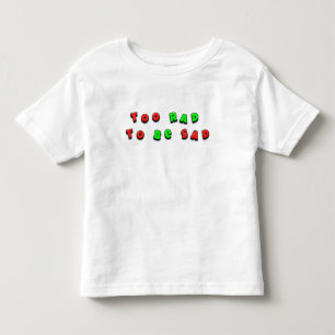 Text mit der Aufschrift 'Zu radikal, um traurig zu Kleinkind T-shirt