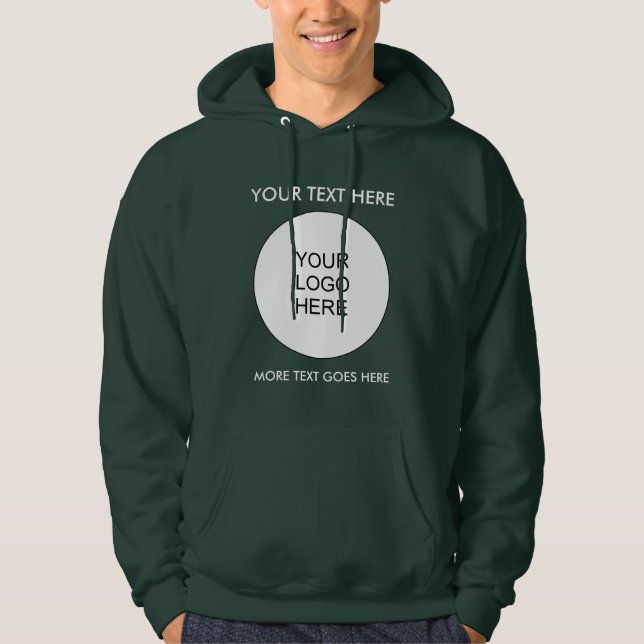 Text mit doppelseitigen Logos Mens Deep Forest Tem Hoodie (Vorderseite)