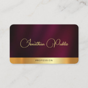 Text mit Goldschrift Beruflich Moderne Elegant Visitenkarte