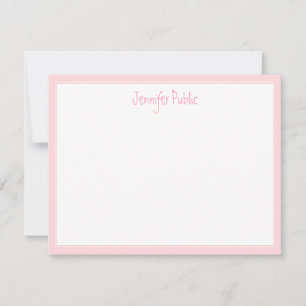 Text mit kreativem handgeschriebenem Namen Rosa Bo Mitteilungskarte