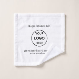 Text mit Minimalistischen Logos Waschlappen