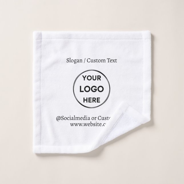 Text mit Minimalistischen Logos Waschlappen (Waschlappen)