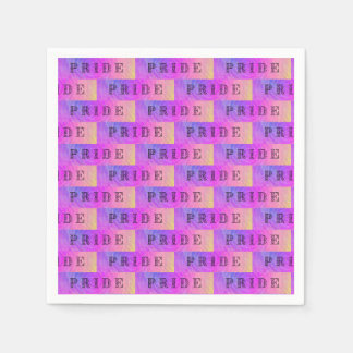 Text mit Pastelstolz Serviette