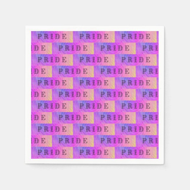 Text mit Pastelstolz Serviette (Vorderseite)