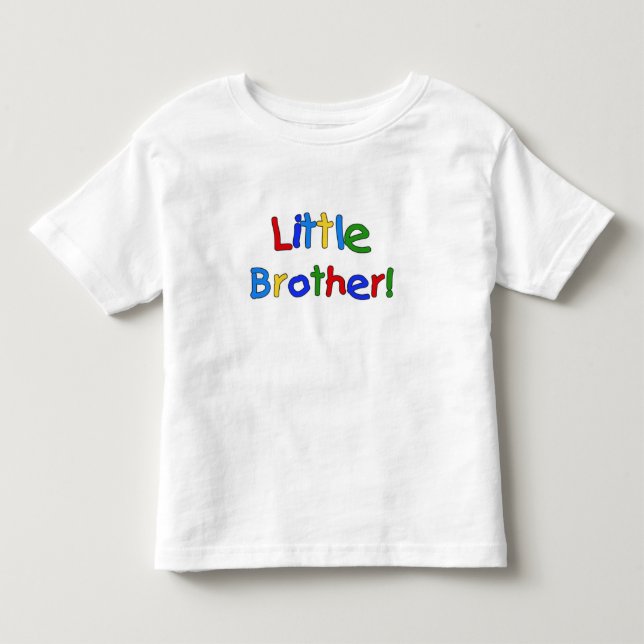 Text mit Primärfarben Little Brother Kleinkind T-shirt (Vorderseite)
