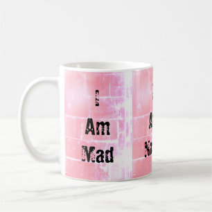 Text mit Selbstausdruck rustikales rosa Hintergrun Kaffeetasse