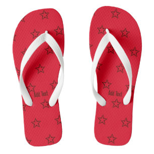 Text mit Sternsymbol bedruckte breite Träger hinzu Flip Flops