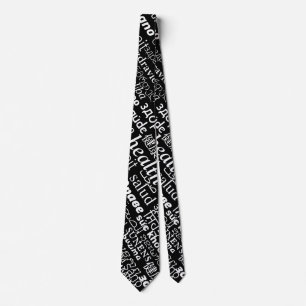 Text-Neck-Tie-Multi-Sprache - Ihre Farben Krawatte