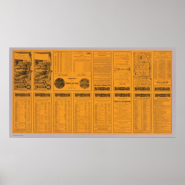 Text Page Central Vermont, Grand Trunk Line Poster (Vorne)