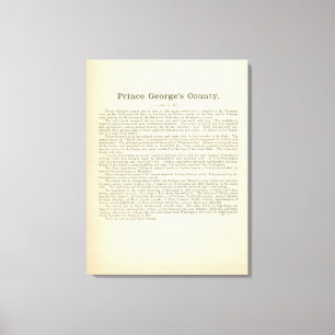 Text Page Prince George's Landkreis Leinwanddruck