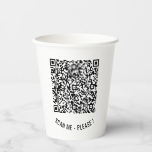 Text-Papiergruppen für den QR-Code - Farben auswäh Pappbecher