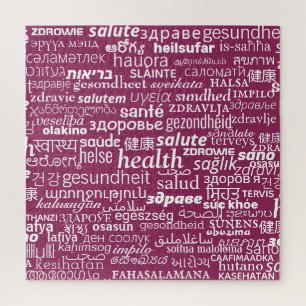 Text-Puzzle für den Gesundheitszustand - Mehrsprac