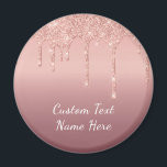 Text Rose Gold Blush Glitzer Sparkle Tropfen Hochz Magnet<br><div class="desc">Benutzerdefinierte Text-Rose Gold Blush Glitzer Sparkle Tropfen Rosa Hochzeit oder Party Supplies / Geschenk - Fügen Sie Ihren einzigartigen Text / Name oder entfernen Sie Text - Make Your Special Gift - Neu formatieren und verschieben oder entfernen und fügen Sie Text / Elemente mit Anpassungstool. Design von MIGNED. Bitte schauen...</div>
