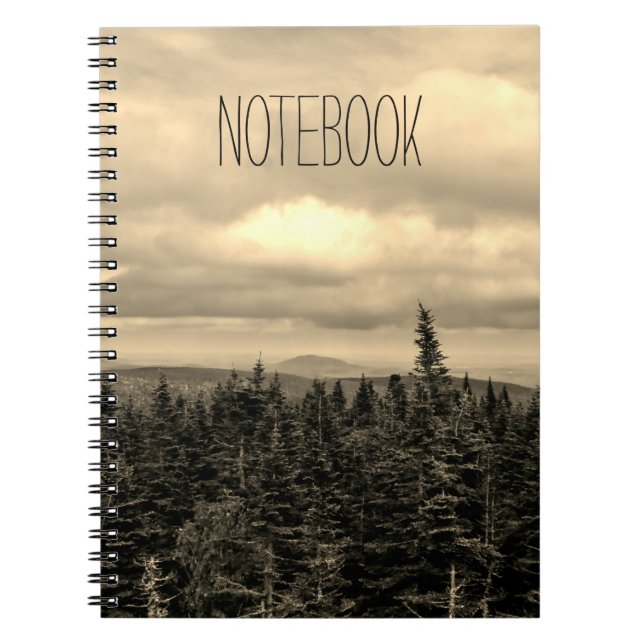 Text-Schablone| Sepia-Landschaft Notizblock (Vorderseite)