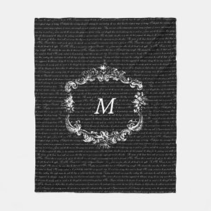 Text-Schwarz-personalisierte Fleece-Decke Janes Fleecedecke