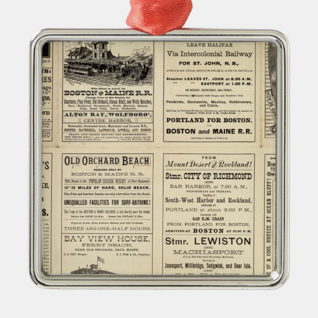 Text-Seite von Boston- und Maine-Eisenbahn Ornament Aus Metall (Vorne)
