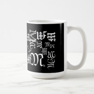 Text-Stil für Monogramm und Namen Kaffeetasse