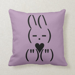 Text-Tastatur-Häschen-Kissen lila Kissen
