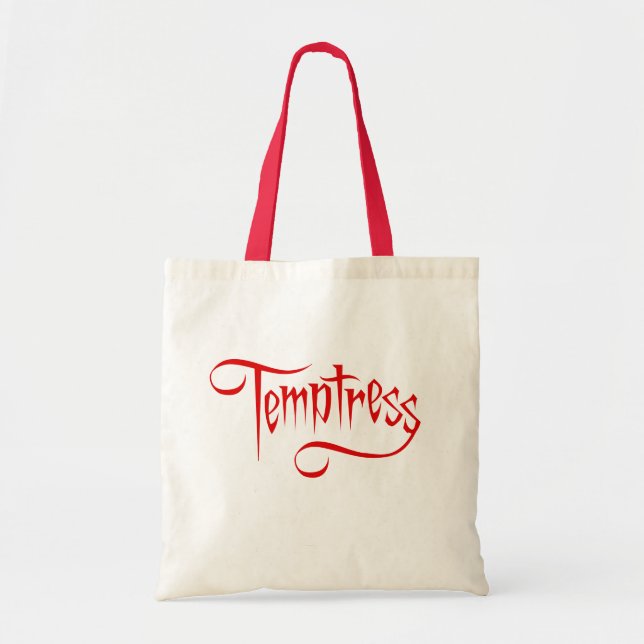 Text Temptress Tragetasche (Vorne)